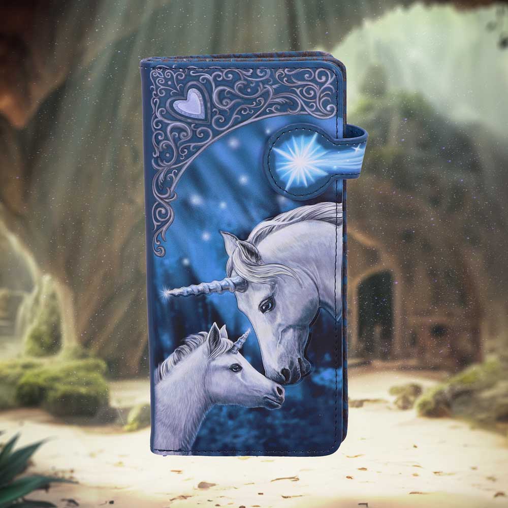 Nemesis Now Lisa Parker Sacred Love Unicorn Purse Blue 18.5cm: 1 - Purses By Lisa Parker