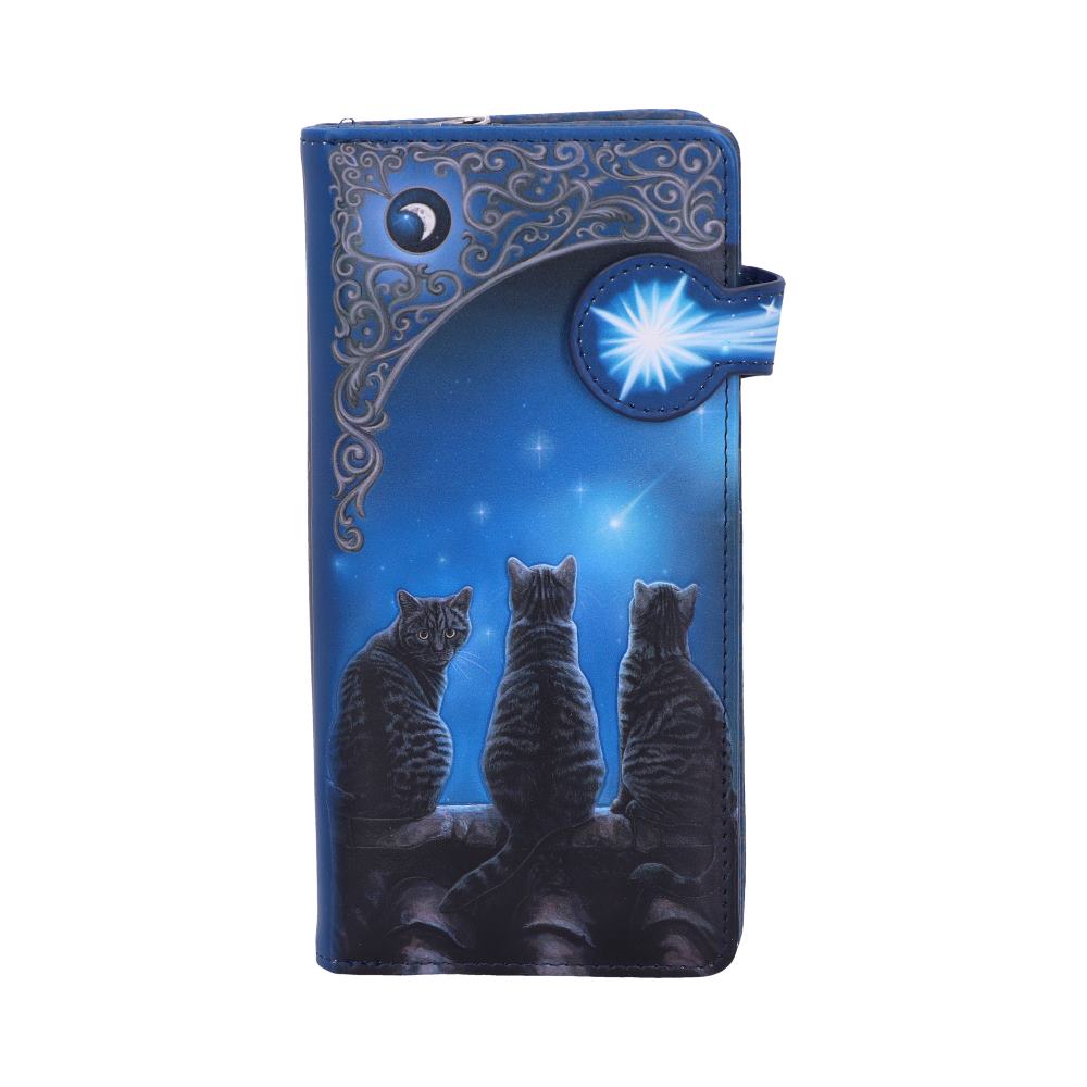 Nemesis Now Lisa Parker Wish Upon A Star Cat Purse Blue 18.5cm: 2 - Purses By Lisa Parker