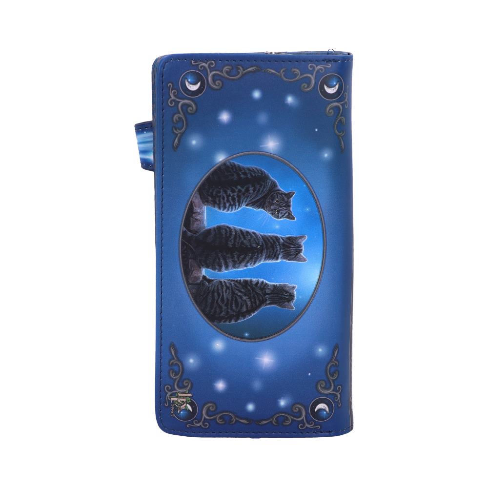 Nemesis Now Lisa Parker Wish Upon A Star Cat Purse Blue 18.5cm: 4 - Purses By Lisa Parker