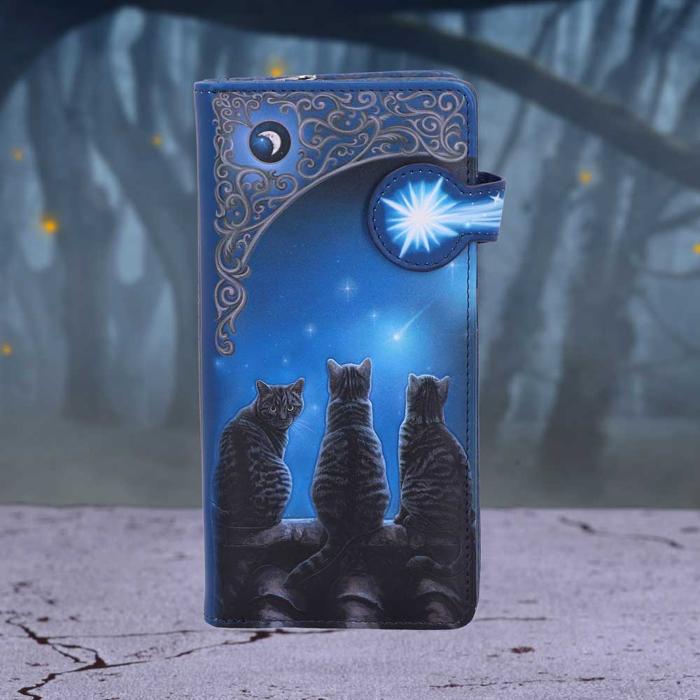 Nemesis Now Lisa Parker Wish Upon A Star Cat Purse Blue 18.5cm: 1 - Purses By Lisa Parker
