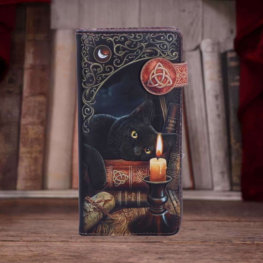 Nemesis Now Lisa Parker Witching Hour Cat Witch Purse Black 18.5cm: 1 - Purses By Lisa Parker