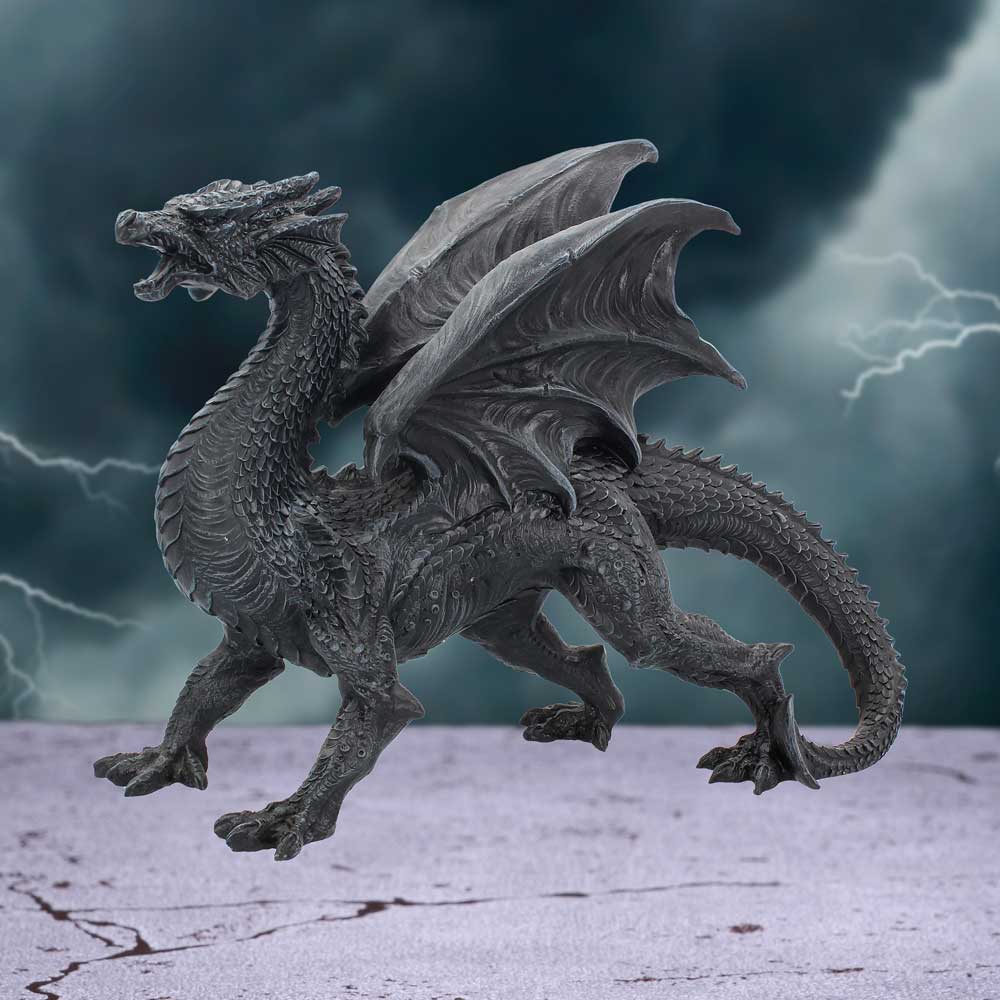 Nemesis Now Obsidian Dragon Watcher 31cm: 1 - Figurines Large (30-50cm) By Gift Moments