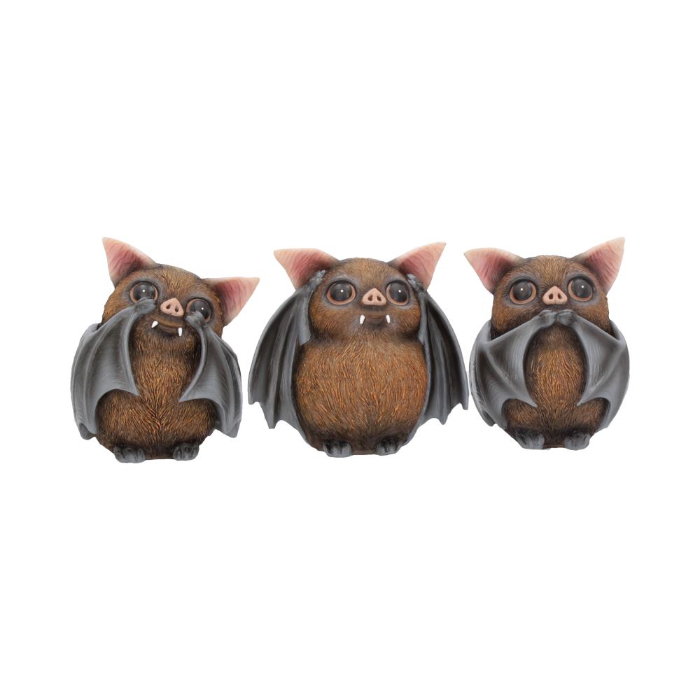 Nemesis Now Three Wise Bats Figurines 8.5cm: 2 - Figurines Small (Under 15cm) By NN Designs