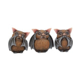 Nemesis Now Three Wise Bats Figurines 8.5cm: 2 - Figurines Small (Under 15cm) By NN Designs