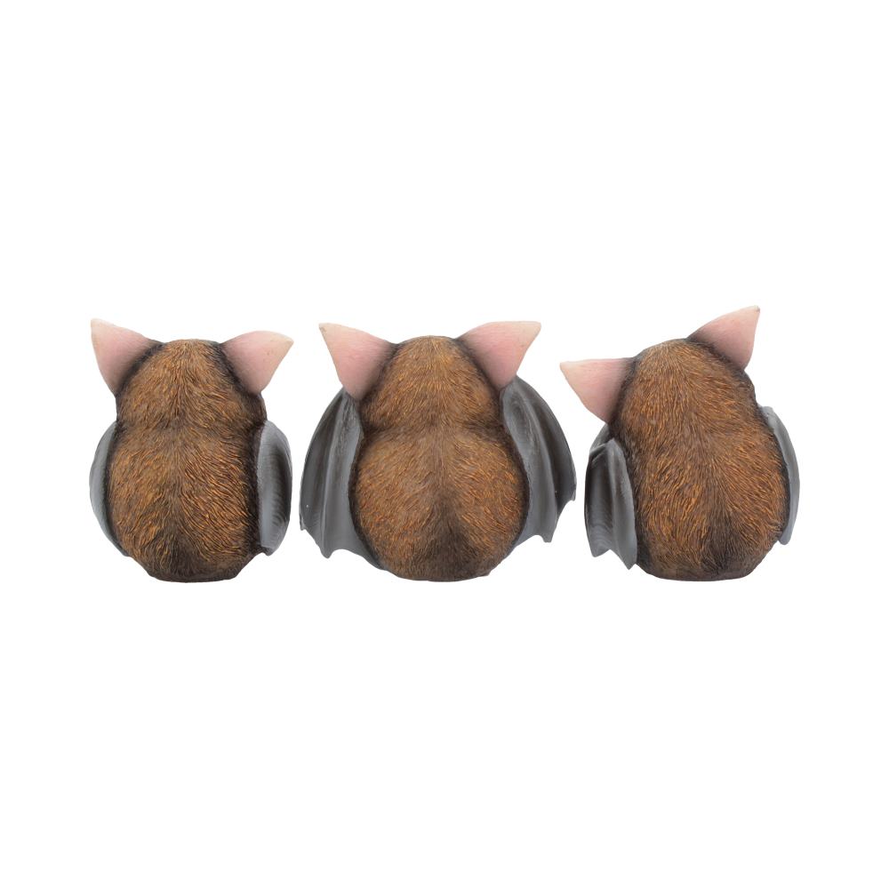 Nemesis Now Three Wise Bats Figurines 8.5cm: 4 - Figurines Small (Under 15cm) By NN Designs