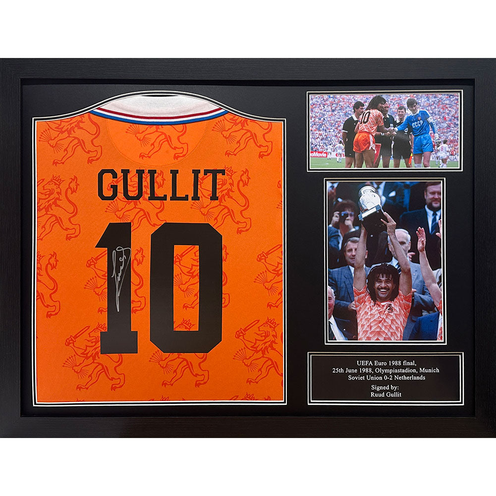 Netherlands Gullit 1994 Signed Shirt (Framed): 1 - Signed Memorabilia By Netherlands