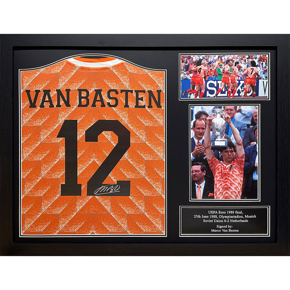 Netherlands Van Basten Retro Signed Shirt (Framed): 1 - Signed Memorabilia By Netherlands