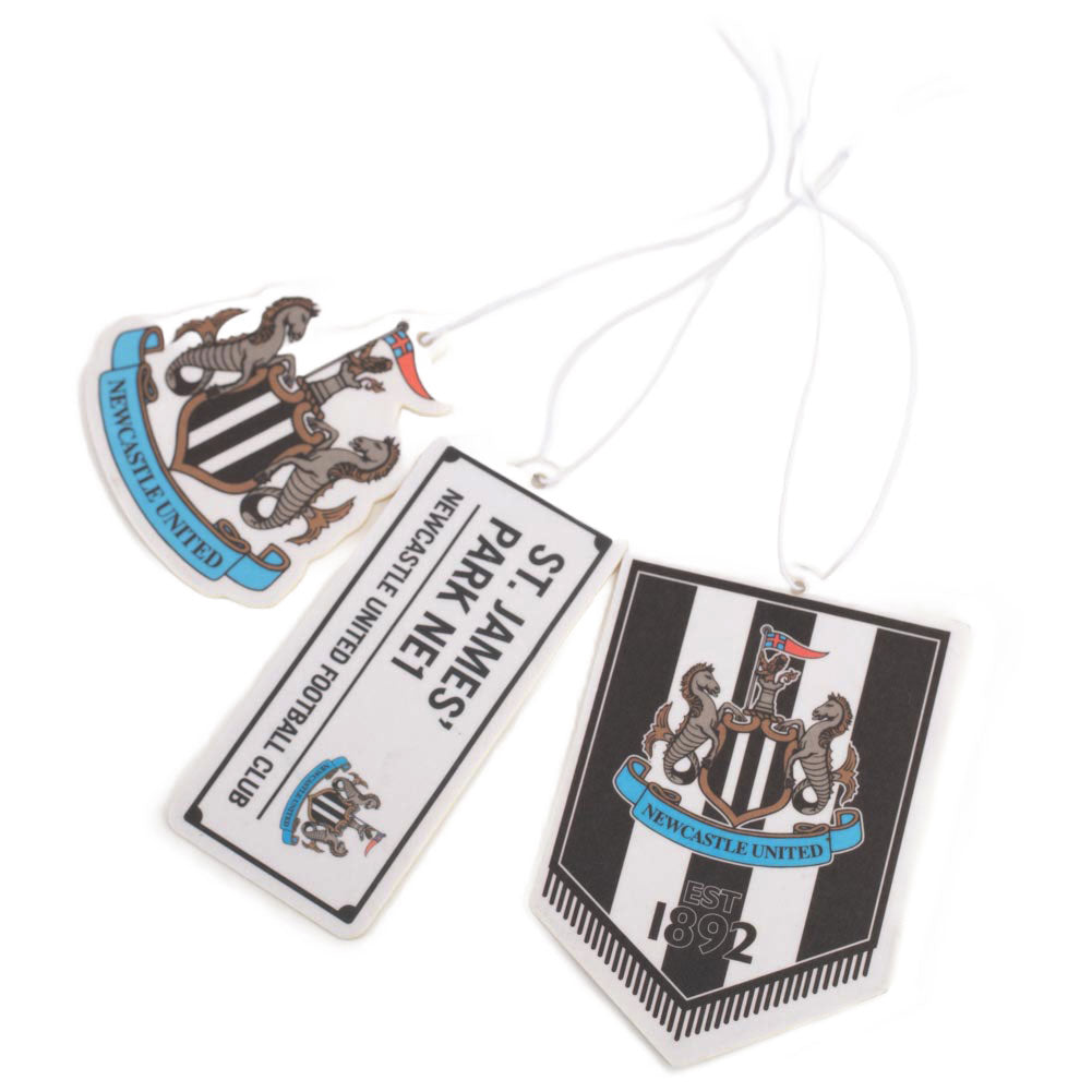Newcastle United FC 3pk Air Freshener - Shop Car Accessories At Gift Moments - 2