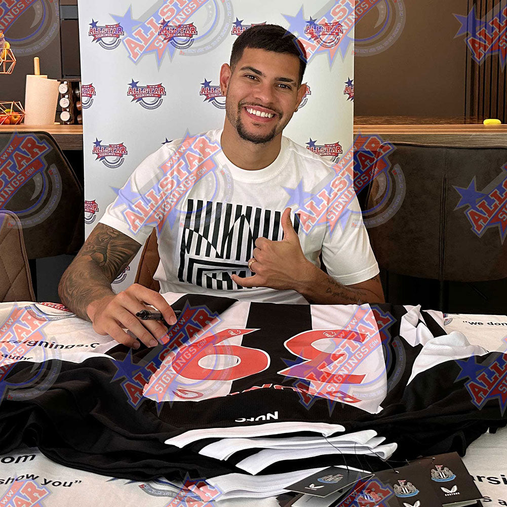 Newcastle United FC Bruno Guimaraes & Joelinton Signed Shirts (Dual Framed): 3 - Signed Memorabilia By Newcastle United