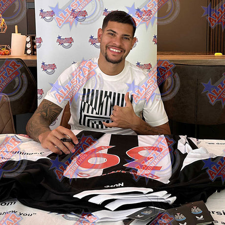 Newcastle United FC Bruno Guimaraes & Joelinton Signed Shirts (Dual Framed): 3 - Signed Memorabilia By Newcastle United