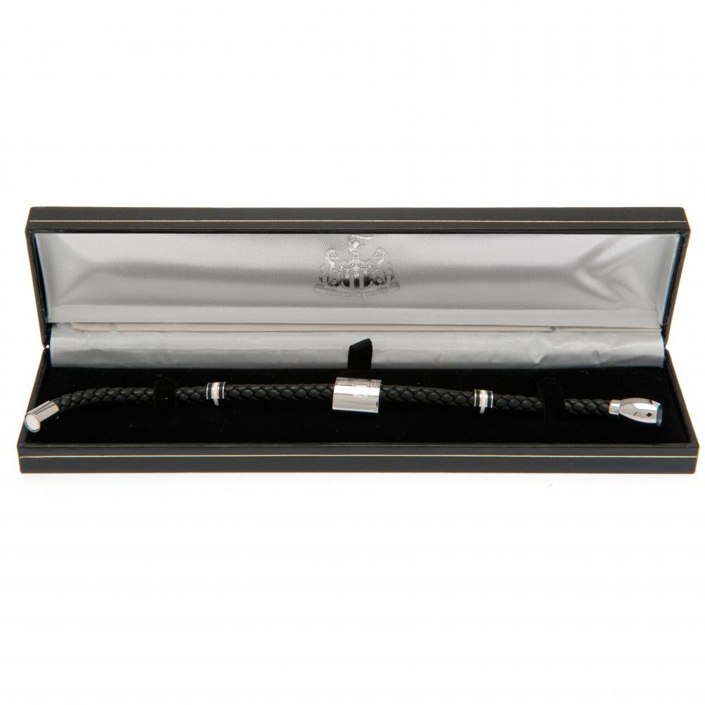 Newcastle United FC Colour Ring Leather Bracelet: 1 - Bracelets By Newcastle United