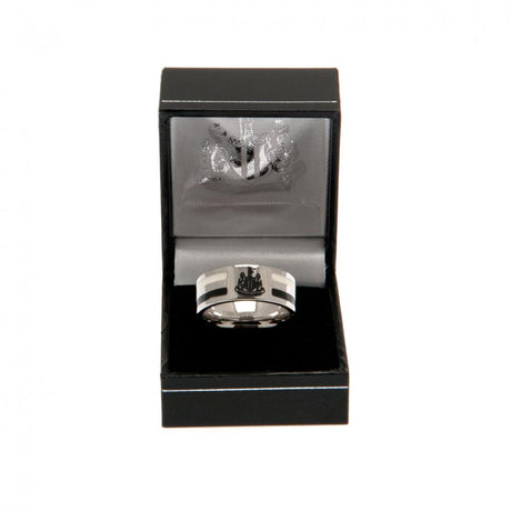 Newcastle United FC Colour Stripe Ring Large - Shop Jewellery At Gift Moments - 1