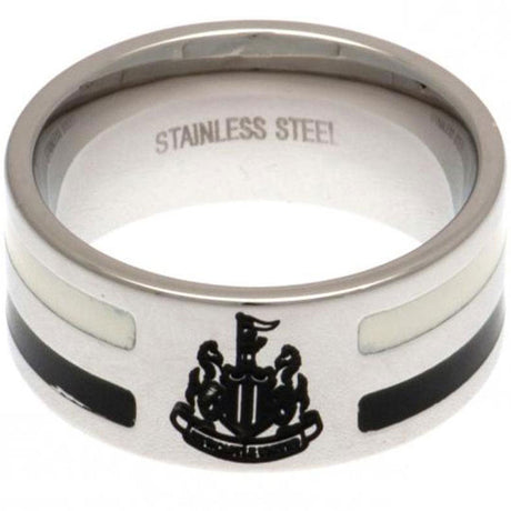Newcastle United FC Colour Stripe Ring Medium - Shop Jewellery At Gift Moments - 1