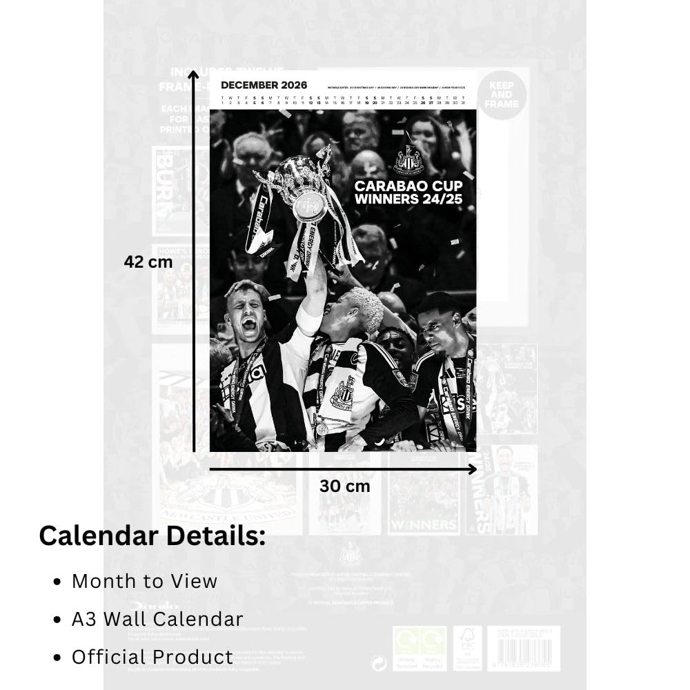 Newcastle United FC Deluxe Calendar 2026: 7 - Calendars By Newcastle United