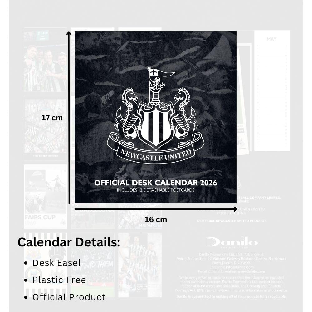 Newcastle United FC Desktop Calendar 2026: 5 - Calendars By Newcastle United