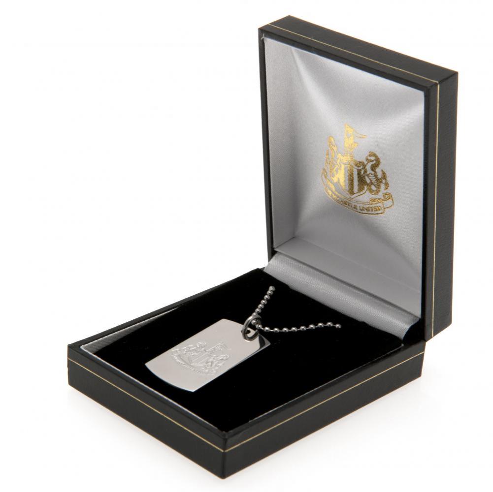 Newcastle United FC Engraved Dog Tag & Chain: 1 - Necklaces By Newcastle United