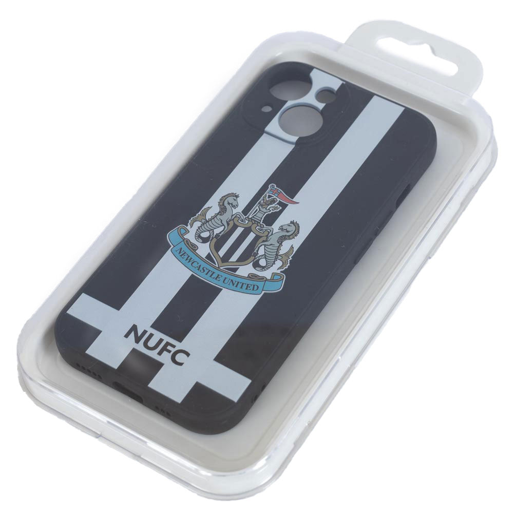 Newcastle United FC iPhone 15 Striped Silicone Case: 4 - Tech Accessories By Newcastle United