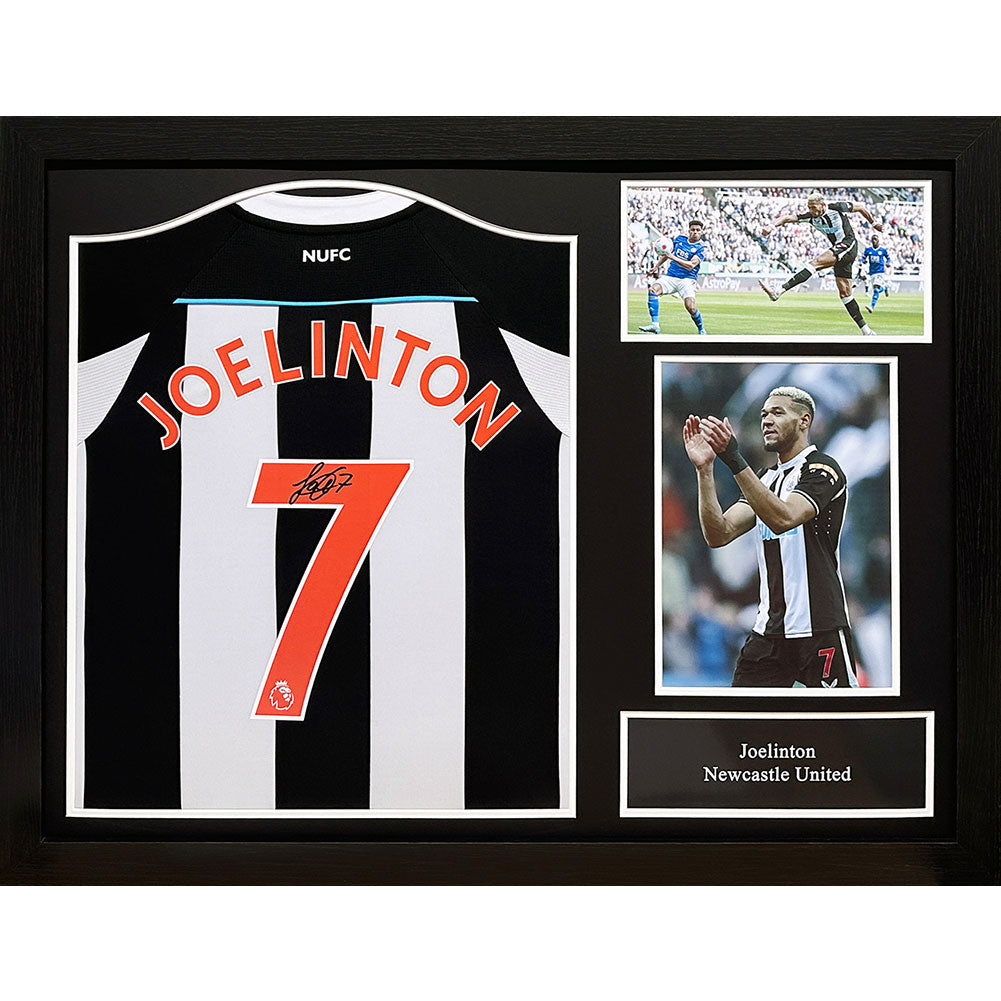 Newcastle United FC Joelinton Signed Shirt (Framed): 1 - Signed Memorabilia By Newcastle United