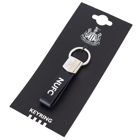 Newcastle United FC Leather Strap Keyring: 1 Keyrings By Newcastle United