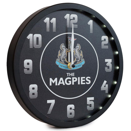 Newcastle United FC LED Magpies Wall Clock: 3 Clocks By Newcastle United