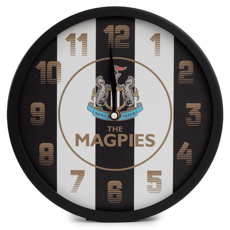 Newcastle United FC LED Stripe Wall Clock: 2 Clocks By Newcastle United