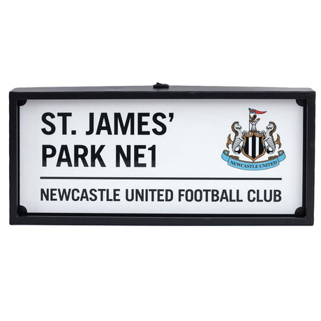 Newcastle United FC Metal LED Street Sign: 2 Signs & Plaques By Newcastle United