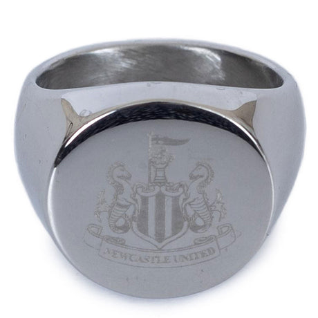 Newcastle United FC Round Signet Ring Medium: 2 - Small - Jewellery By Newcastle United