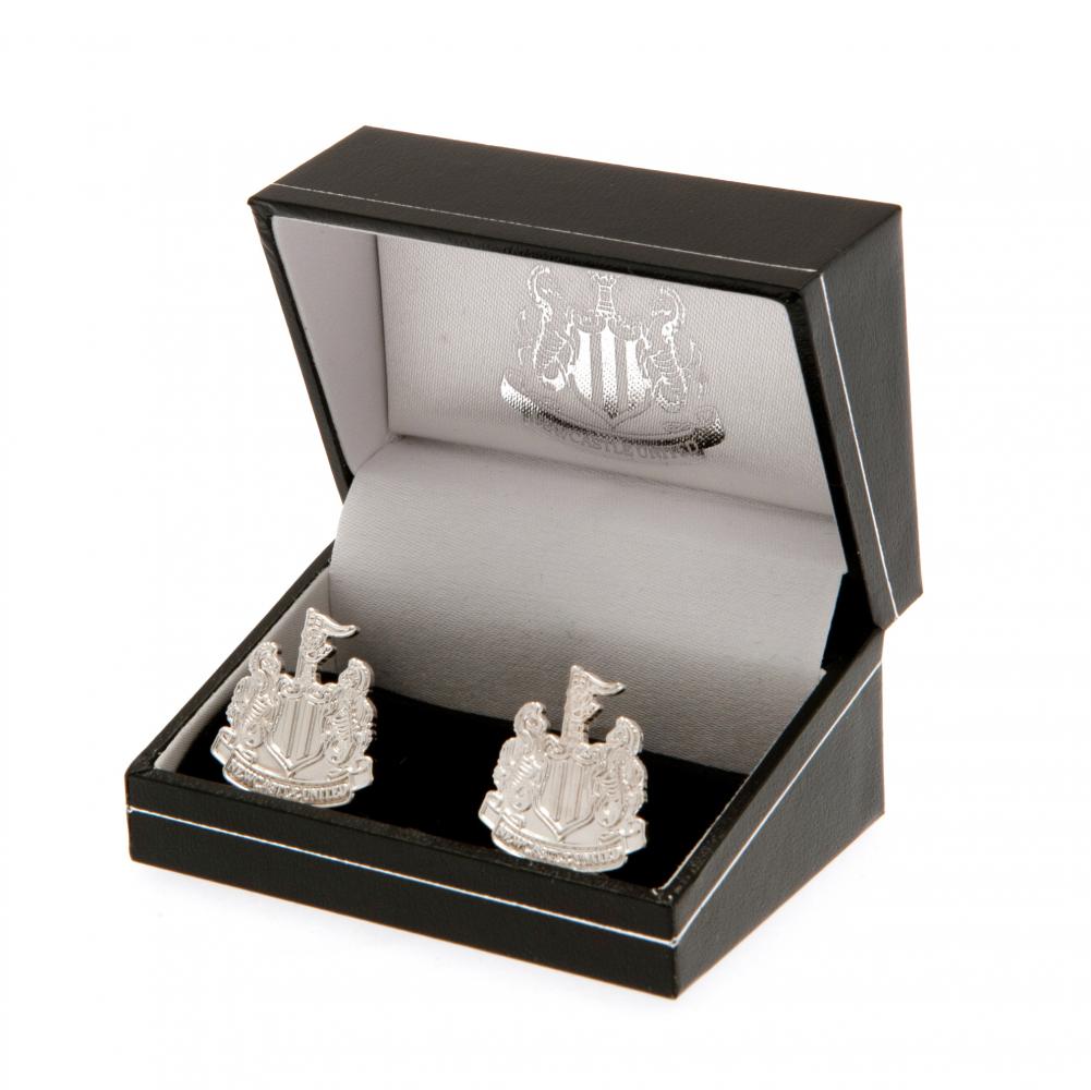 Newcastle United FC Silver Plated Formed Cufflinks: 1 - Cufflinks & Tie Slides By Newcastle United