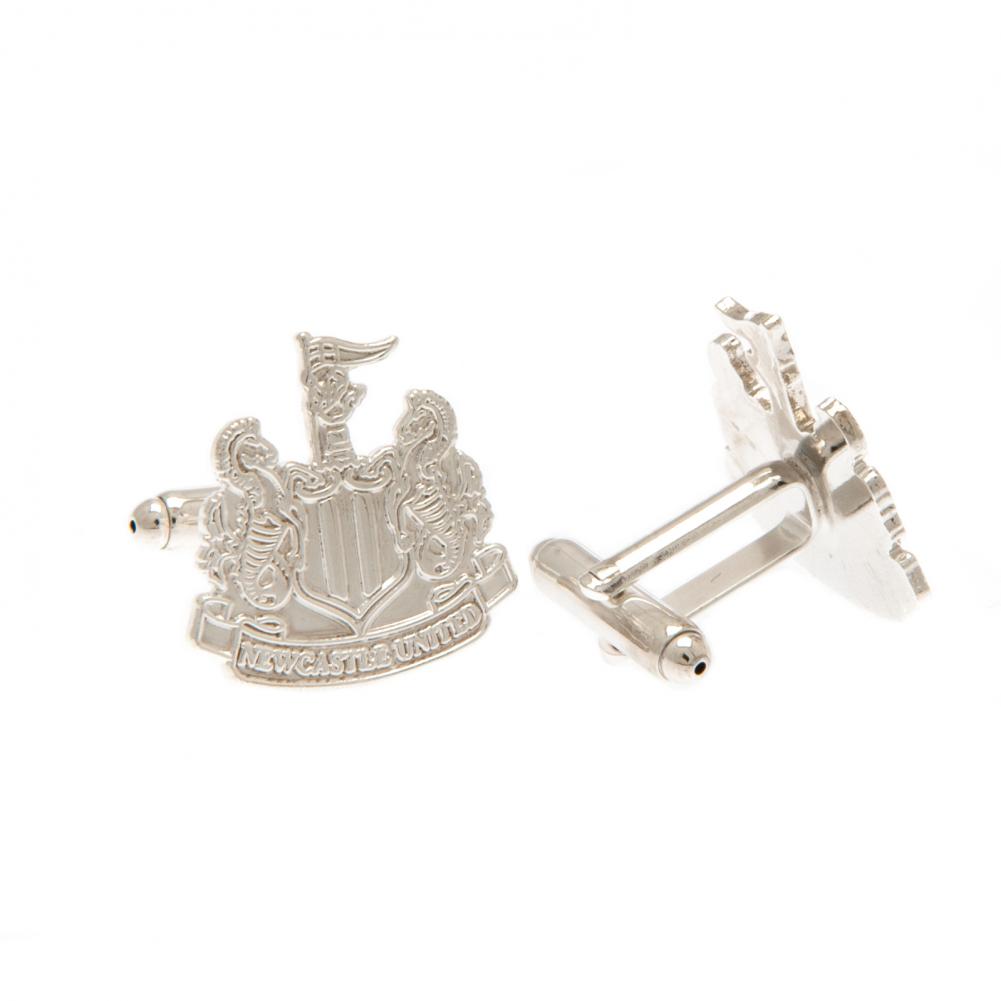 Newcastle United FC Silver Plated Formed Cufflinks: 2 - Cufflinks & Tie Slides By Newcastle United