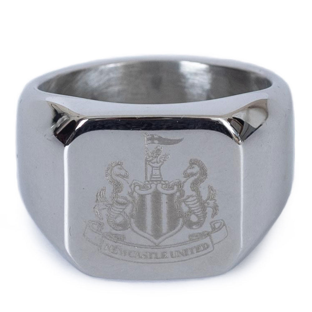 Newcastle United FC Square Signet Ring Large: 2 - Small - Jewellery By Newcastle United