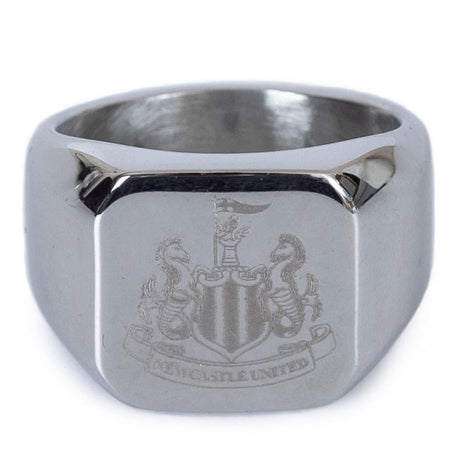 Newcastle United FC Square Signet Ring Large: 2 - Small - Jewellery By Newcastle United