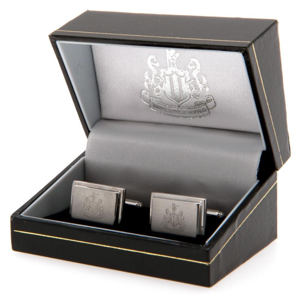 Newcastle United FC Stainless Steel Cufflinks: 1 - Cufflinks & Tie Slides By Newcastle United