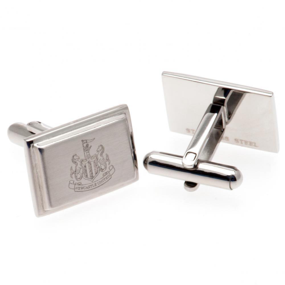 Newcastle United FC Stainless Steel Cufflinks: 2 - Cufflinks & Tie Slides By Newcastle United