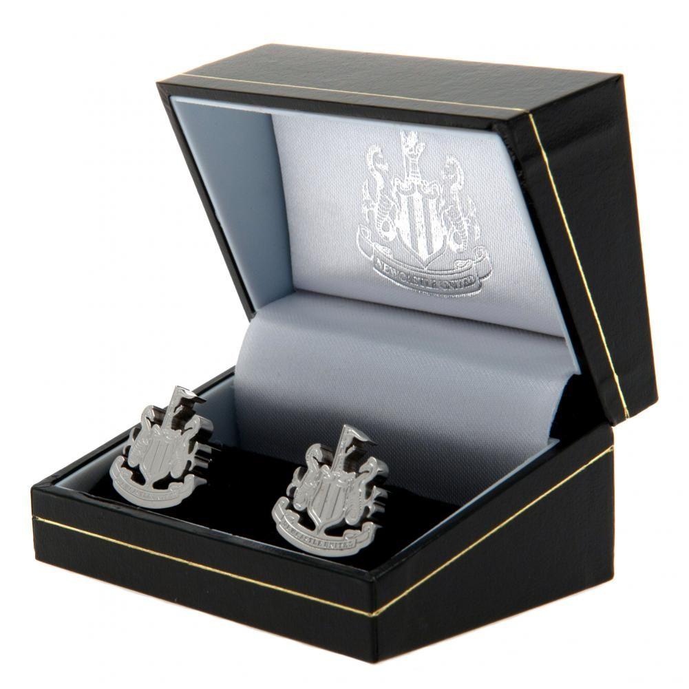 Newcastle United FC Stainless Steel Formed Cufflinks: 1 Cufflinks & Tie Slides By Newcastle United