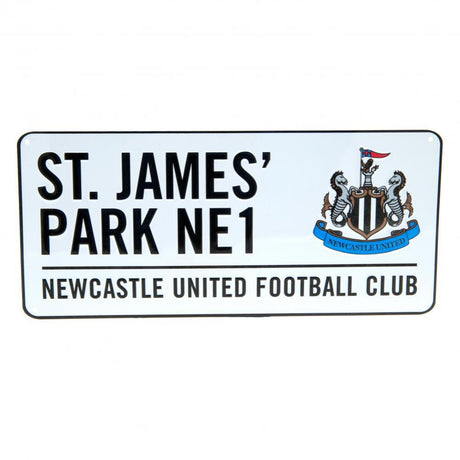 Newcastle United FC White Street Sign: 1 - Signs & Plaques By Newcastle United