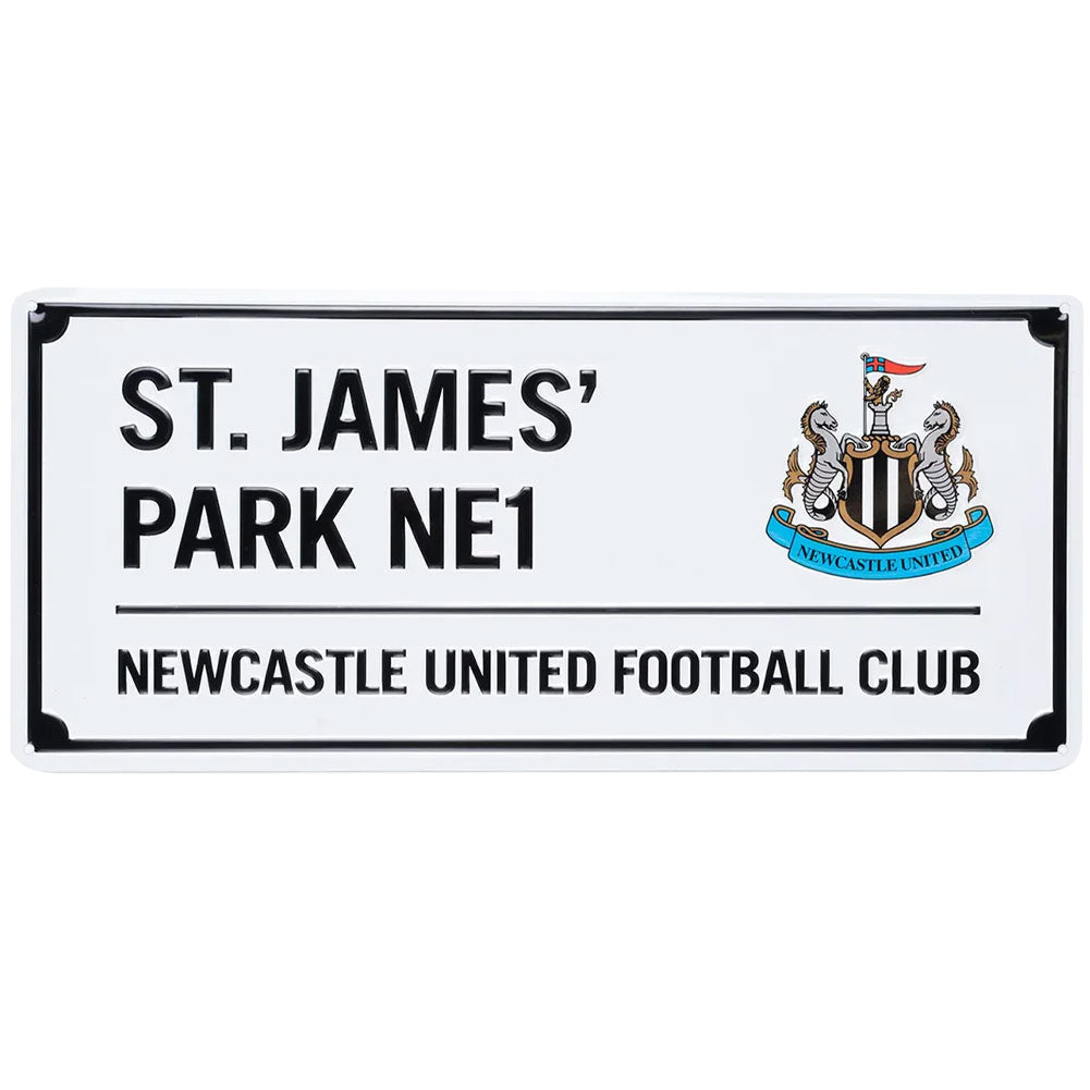 Newcastle United FC White Street Sign: 1 - Signs & Plaques By Newcastle United
