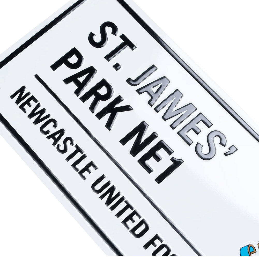 Newcastle United FC White Street Sign: 3 - Signs & Plaques By Newcastle United