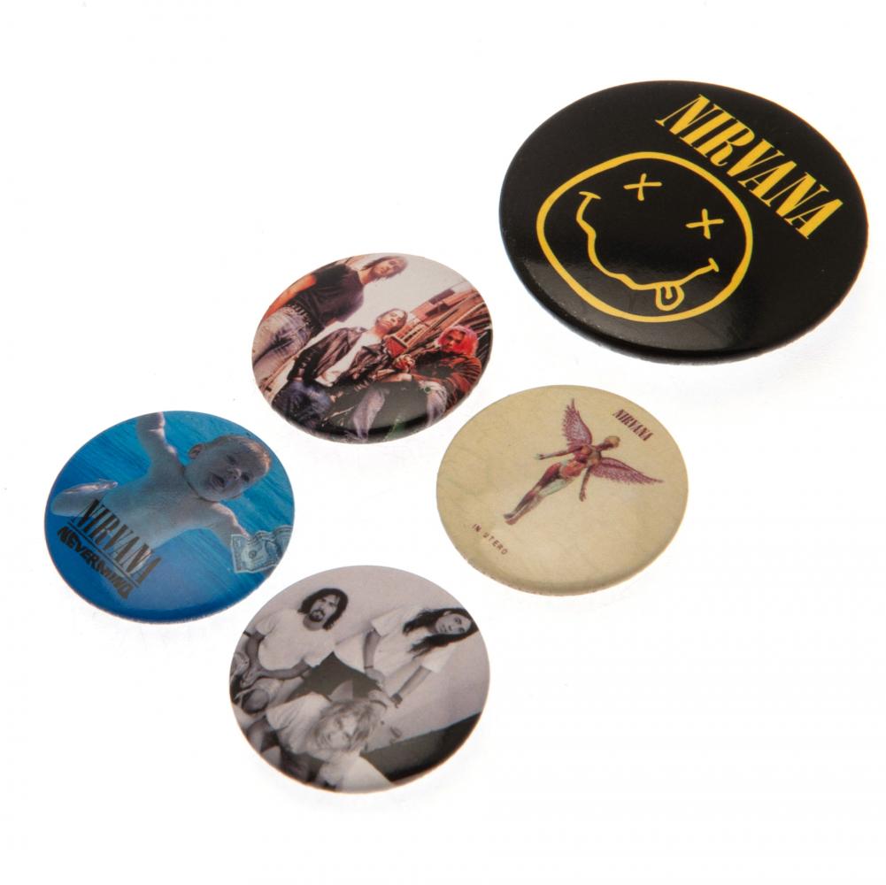 Nirvana Button Badge Set: 2 Badges By Nirvana