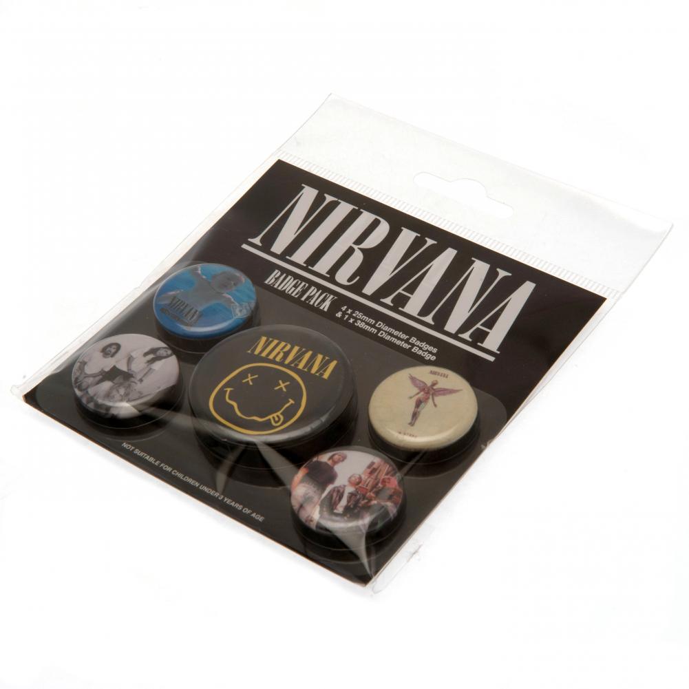 Nirvana Button Badge Set: 3 Badges By Nirvana