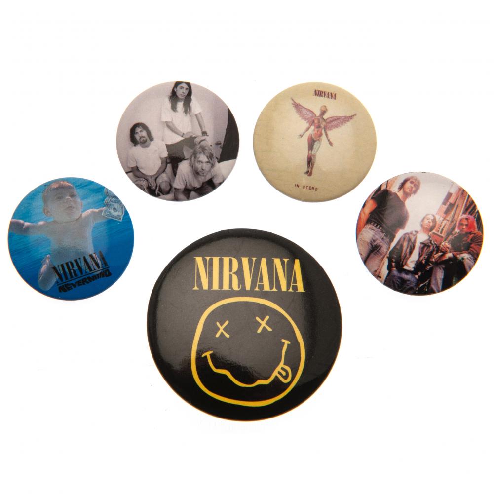 Nirvana Button Badge Set: 1 - Badges By Nirvana