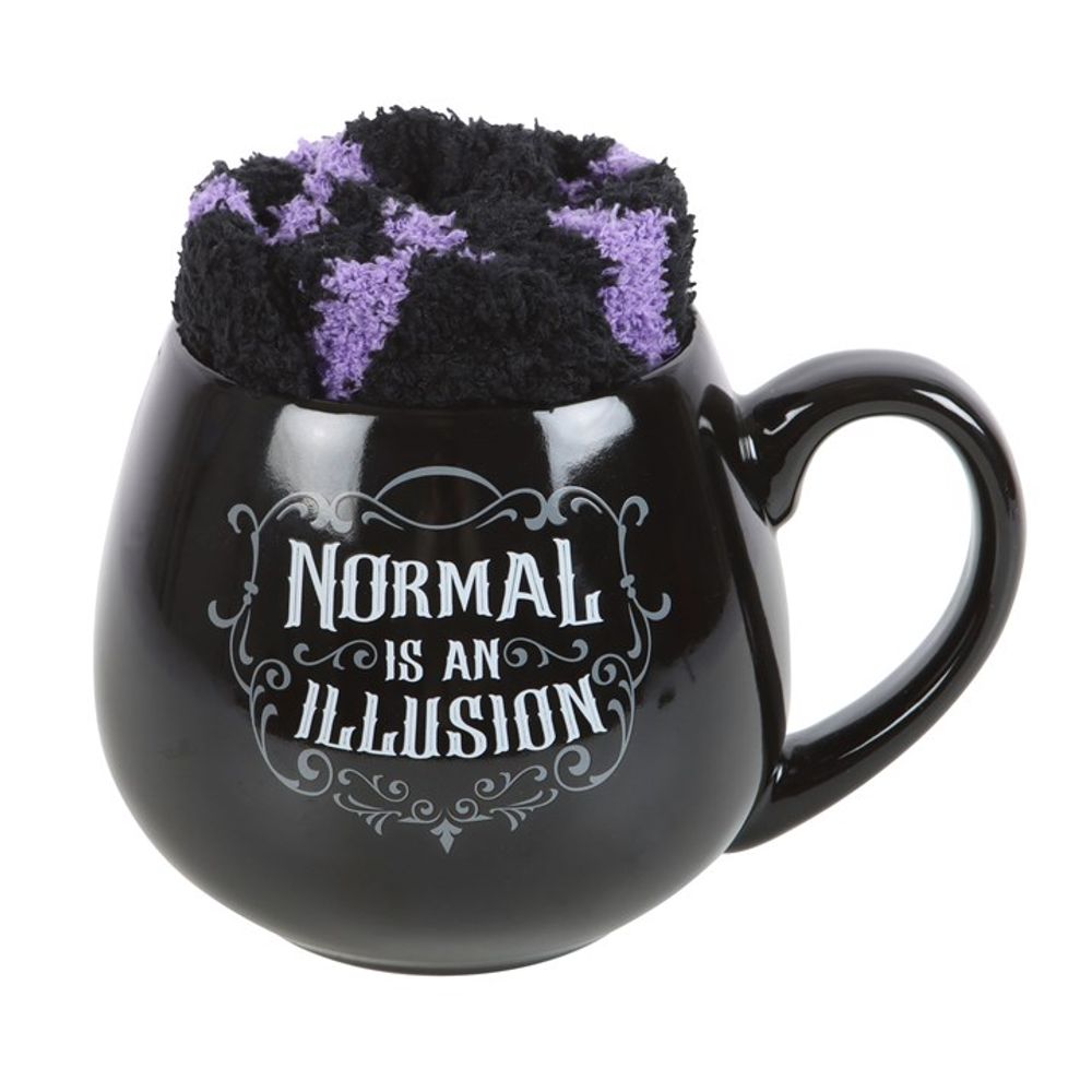 Normal is an Illusion Gothic Mug and Socks Set: 3 - Mugs By Gift Moments