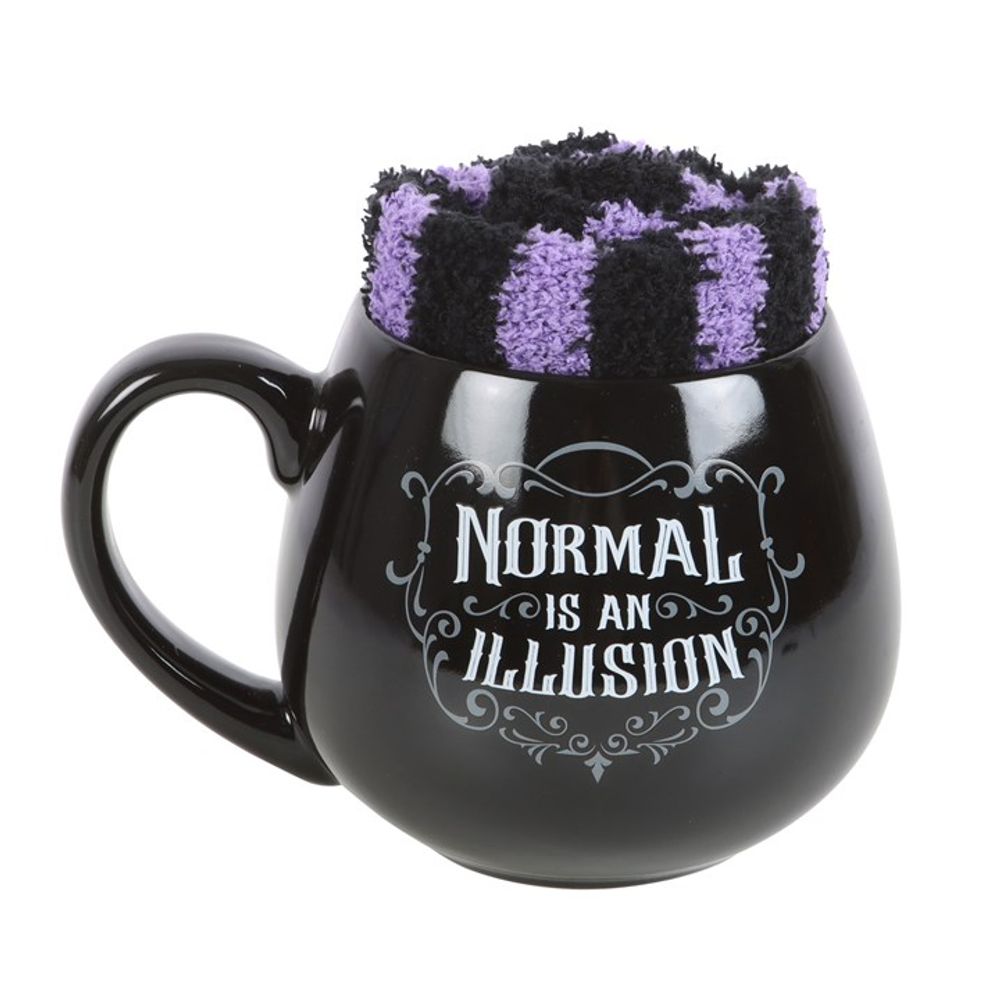 Normal is an Illusion Gothic Mug and Socks Set: 2 - Mugs By Gift Moments
