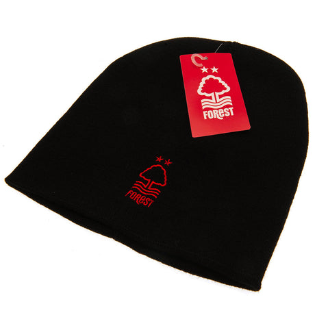 Nottingham Forest FC Black Beanie: 3 - Caps & Hats By Nottingham Forest