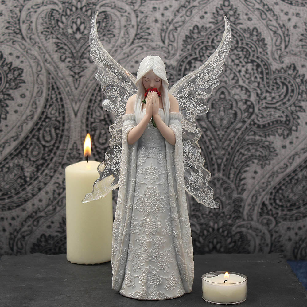 Only Love Remains Fairy Figurine by Anne Stokes Angel Ornament 26cm: 1 - Figurines Medium (15-29cm) By Anne Stokes