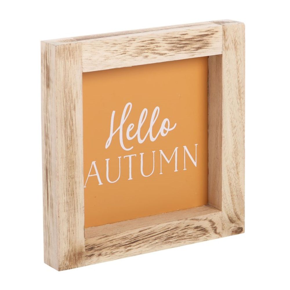 Hello Autumn Orange Wooden Frame Sign: 3 - Signs & Plaques By Gift Moments