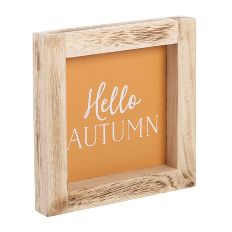 Hello Autumn Orange Wooden Frame Sign: 3 - Signs & Plaques By Gift Moments