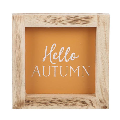 Hello Autumn Orange Wooden Frame Sign: 2 - Signs & Plaques By Gift Moments