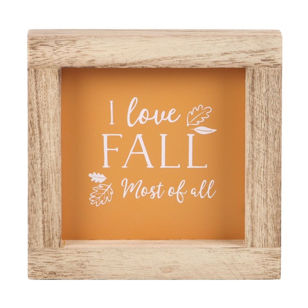 I Love Fall Wooden Frame Sign: 2 - Signs & Plaques By Gift Moments