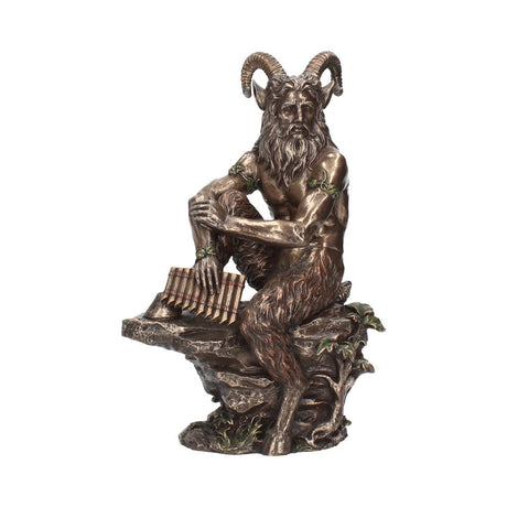 Pan Fawn With Pan Flutes Finished in Bronze 30.5cm: 2 - Figurines Large (30-50cm) By Gift Moments