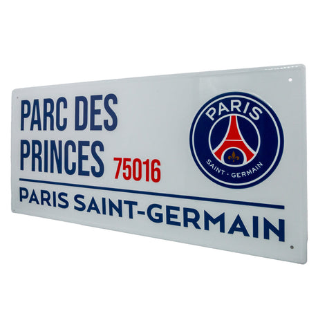 Paris Saint Germain FC White Street Sign: 3 - Signs & Plaques By Paris Saint Germain